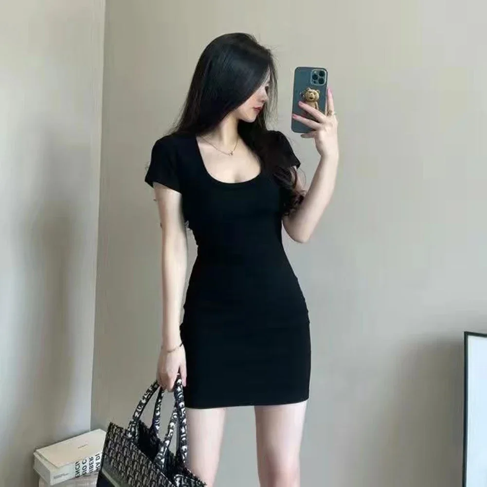 Women's Sexy Pure Lust Short Fit Chili Girl Dress Causal Solid Color Summer Dress Vacation Daily U-neck Short Sleeve Dresses
Women's Sexy Pure Lust Short Fit Chili Girl Dress Causal Solid Color Summer Dress Vacation Daily U-neck Short Sleeve Dresses