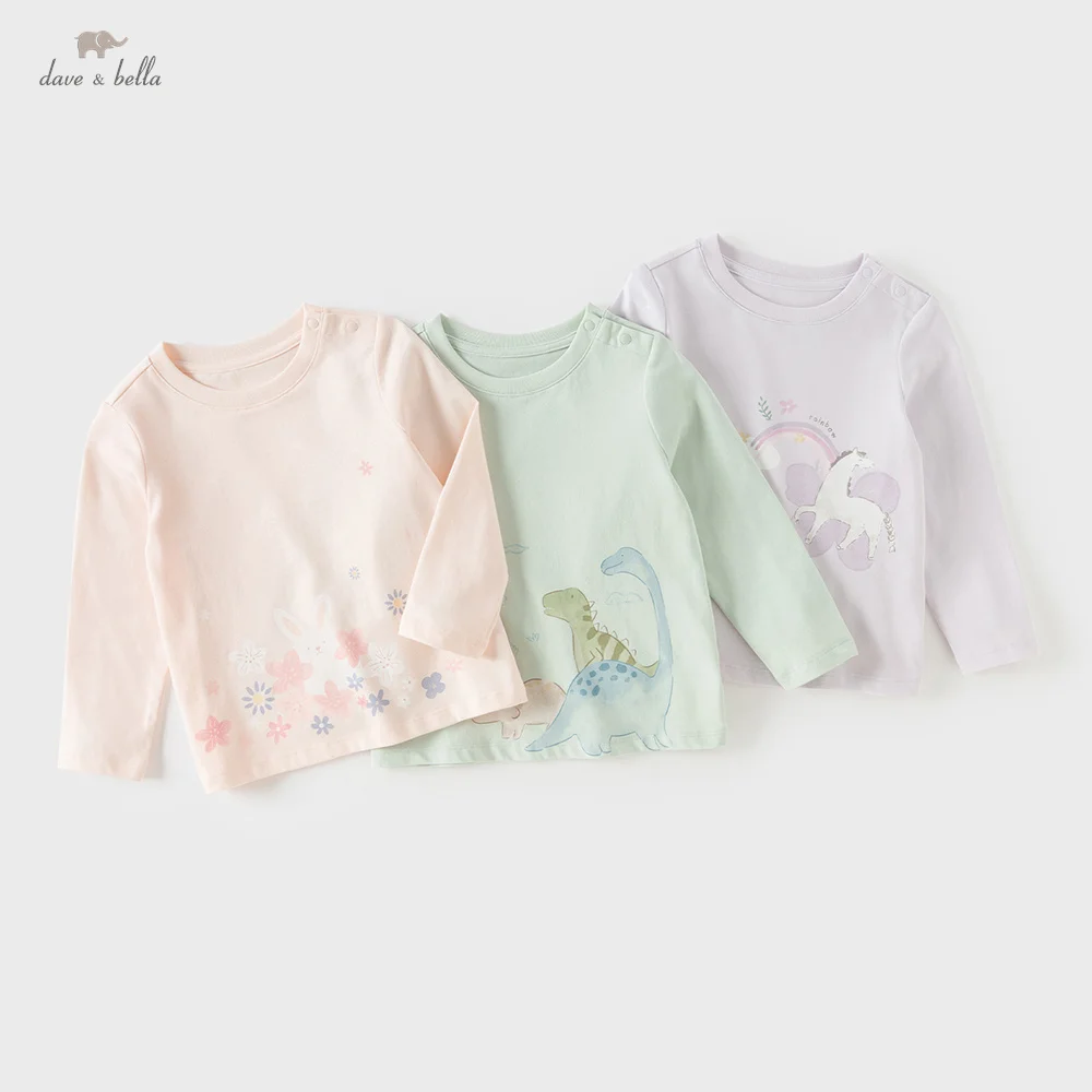 Dave Bella Children T-shirts Autumn Spring Girls Soft Pure Cotton Pullover Boys Long Sleeve Bottoming Top Kids Clothes DB1260807
Dave Bella Children T-shirts Autumn Spring Girls Soft Pure Cotton Pullover Boys Long Sleeve Bottoming Top Kids Clothes DB1260807