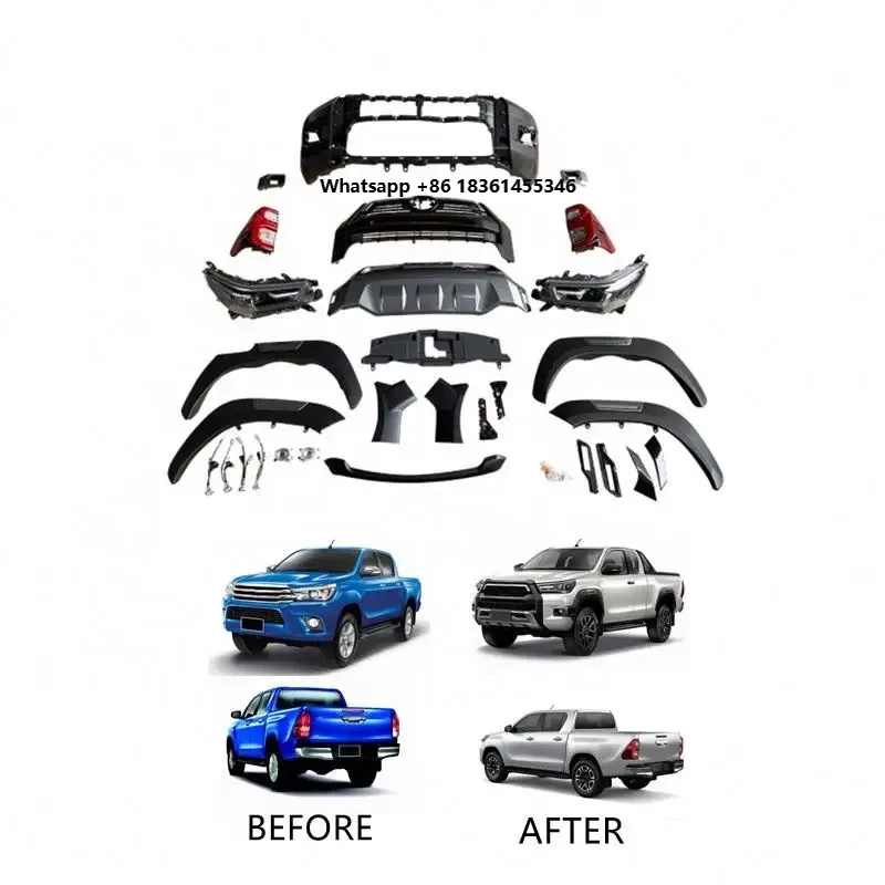 For 2016 HILUX REVO Car Body Kit Exterior Accessories Upgraded to 2021 ROCCO Body Kits Auto Parts
For 2016 HILUX REVO Car Body Kit Exterior Accessories Upgraded to 2021 ROCCO Body Kits Auto Parts