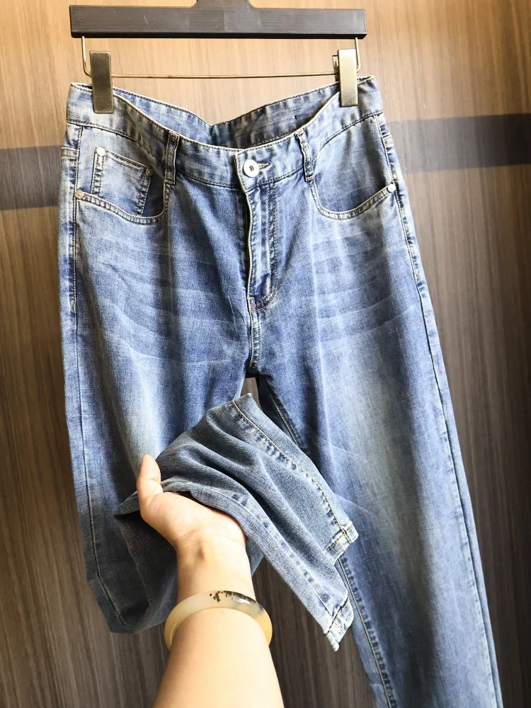 Cloud-Like Soft Stretchy Men's Summer Versatile Straight Leg Jeans Elastic Casual Fashionable Breathable Mid-Waist Cotton Blend
Cloud-Like Soft Stretchy Men's Summer Versatile Straight Leg Jeans Elastic Casual Fashionable Breathable Mid-Waist Cotton Blend