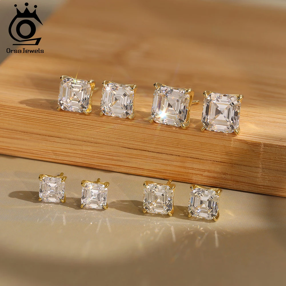 ORSA JEWELS Minimalist 8A Cubic Zirconia Stud Earrings for Women Girls Square Shape Vintage Wedding Jewelry 925 Silver LZE19
ORSA JEWELS Minimalist 8A Cubic Zirconia Stud Earrings for Women Girls Square Shape Vintage Wedding Jewelry 925 Silver LZE19
