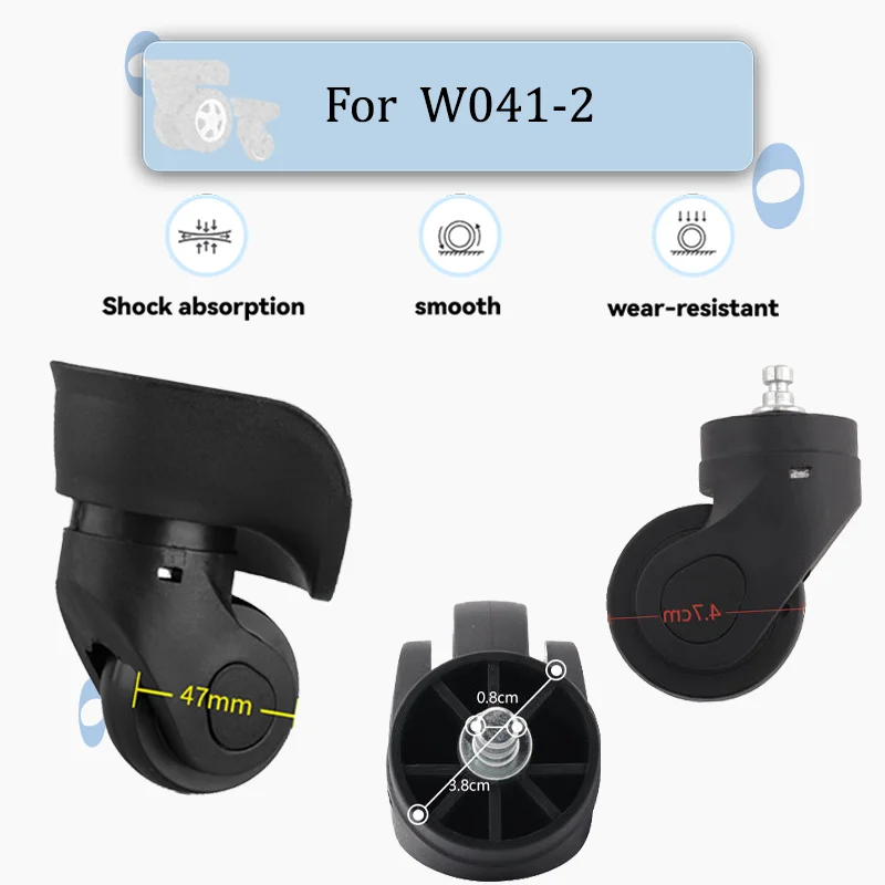 For 041-2 Luggage Multi-Directional Wheels Ultra-Quiet Design Non-Slip, Wear-Resistant Rubber Removable Replacement Wheels
For 041-2 Luggage Multi-Directional Wheels Ultra-Quiet Design Non-Slip, Wear-Resistant Rubber Removable Replacement Wheels