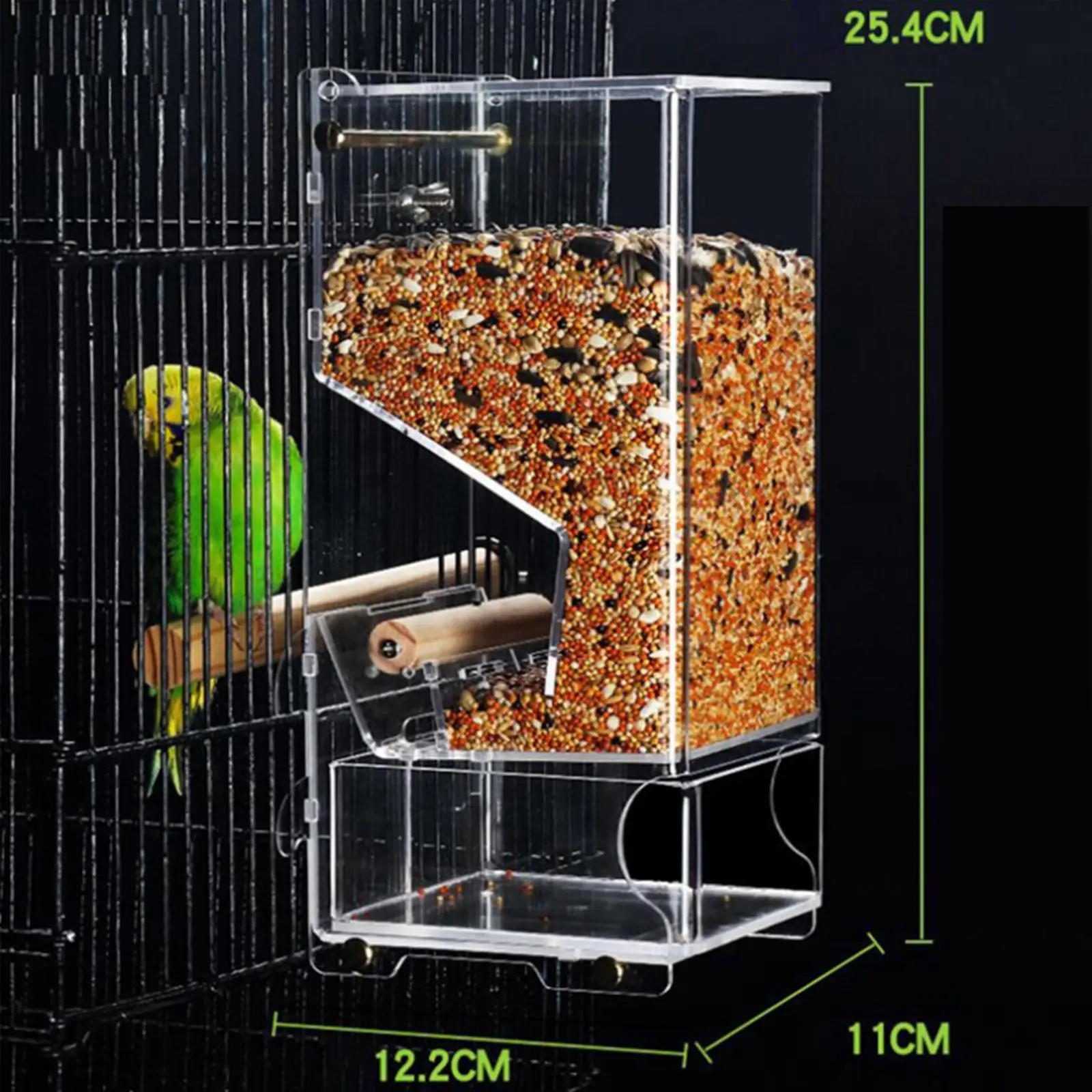Acrylic Bird Cage Feeder Cage Hanging Feeding Box Food Dish Pet Feeder for Small to Medium Birds Cockatiel Cockatoo Canary
Acrylic Bird Cage Feeder Cage Hanging Feeding Box Food Dish Pet Feeder for Small to Medium Birds Cockatiel Cockatoo Canary