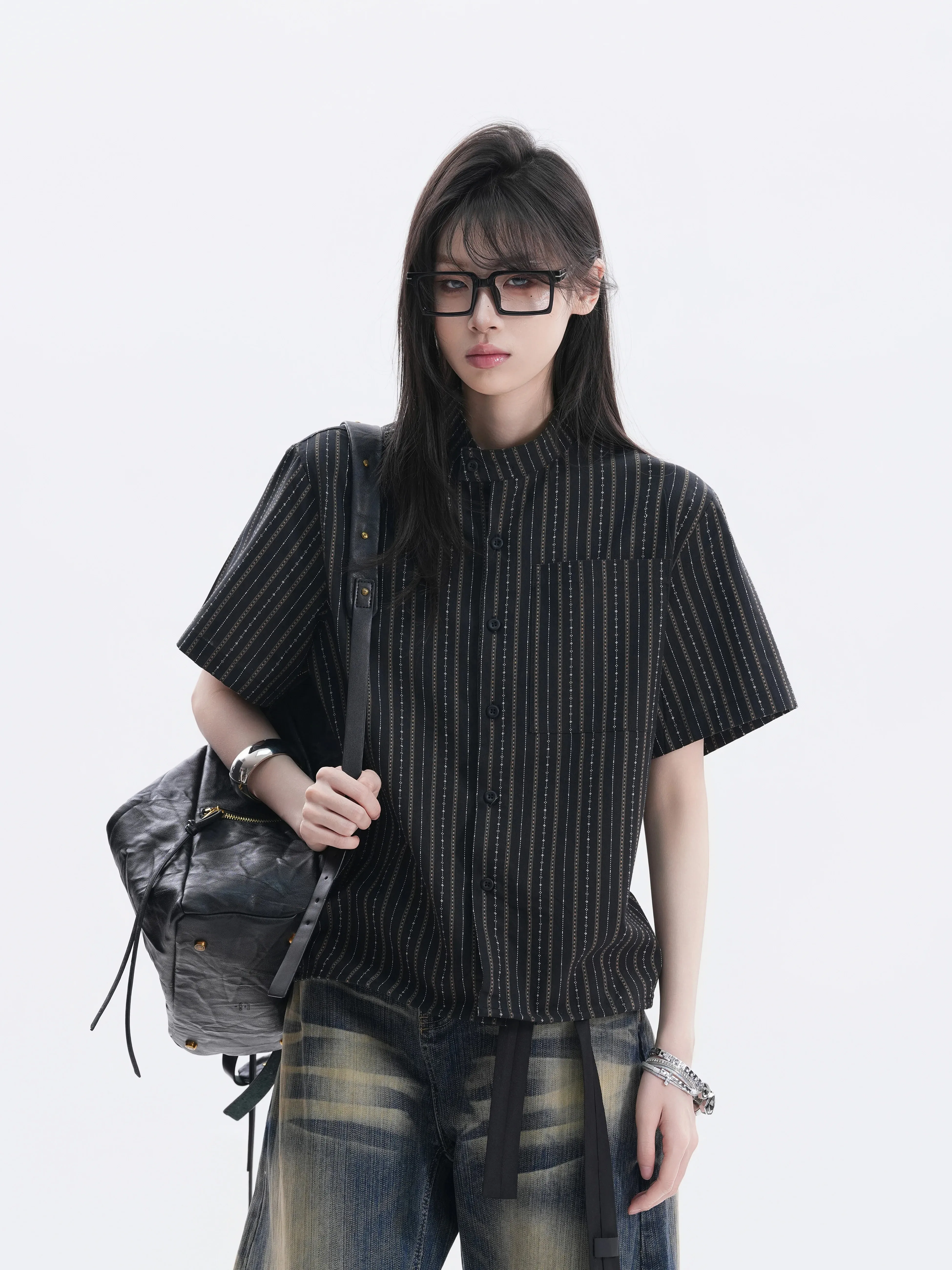 Cleanfit Cotton Linen Short Sleeve Shirt Retro American Style Men's Women's High End Feeling Stand Collar Striped Shirt
Cleanfit Cotton Linen Short Sleeve Shirt Retro American Style Men's Women's High End Feeling Stand Collar Striped Shirt