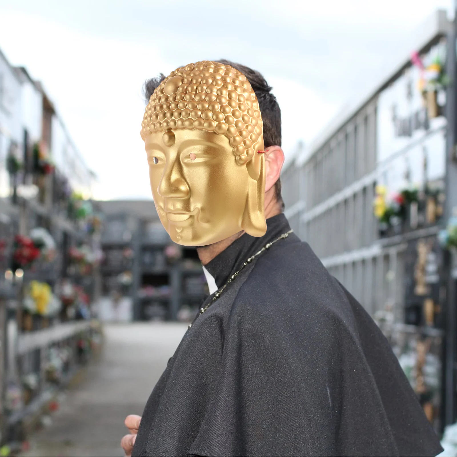 Buddha Mask Costume for Cosplay Carnival Decorative Reusable Lightweight Party Accessories Halloween Masquerade
Buddha Mask Costume for Cosplay Carnival Decorative Reusable Lightweight Party Accessories Halloween Masquerade