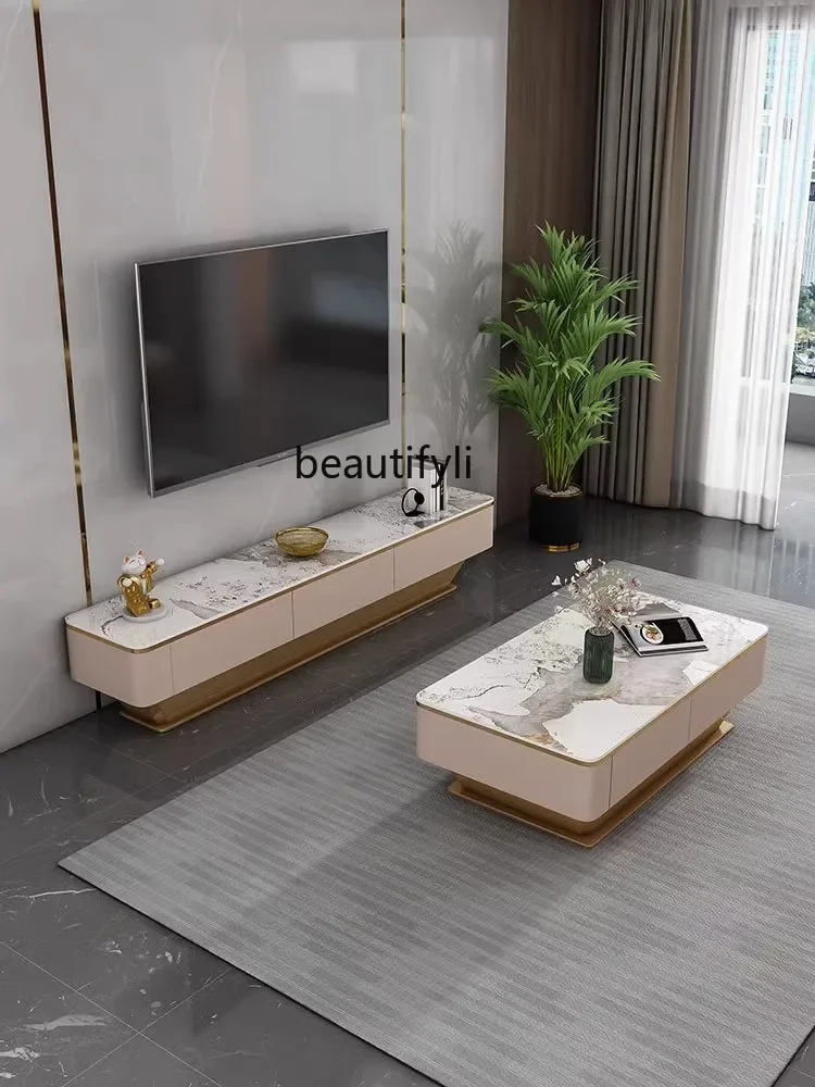 A07 Light Luxury Stone Plate TV Cabinet and Tea Table Combination Living Room Simple Modern Designer Solid Wood New TV Stand
A07 Light Luxury Stone Plate TV Cabinet and Tea Table Combination Living Room Simple Modern Designer Solid Wood New TV Stand
