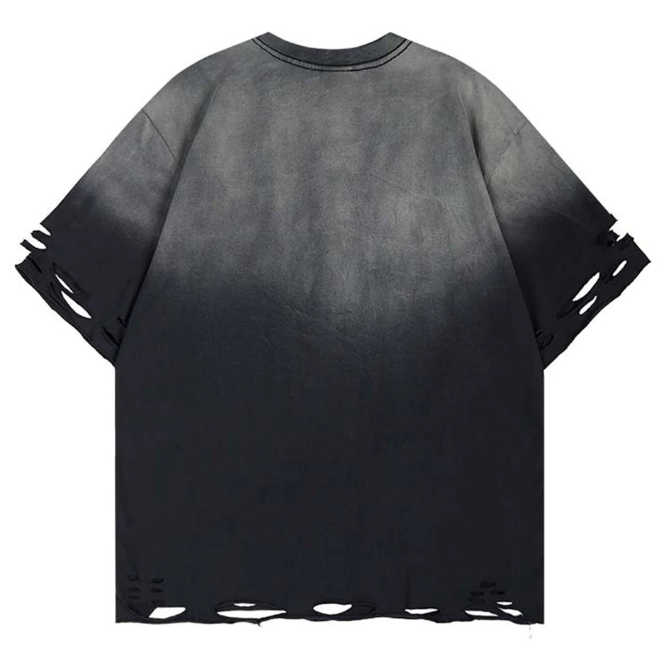 Harajuku Hip Hop Streetwear Men's T-shirt Y2K Oversized Vintage Loose Ripped Distressed Tshirts Casual Tee Tops
Harajuku Hip Hop Streetwear Men's T-shirt Y2K Oversized Vintage Loose Ripped Distressed Tshirts Casual Tee Tops