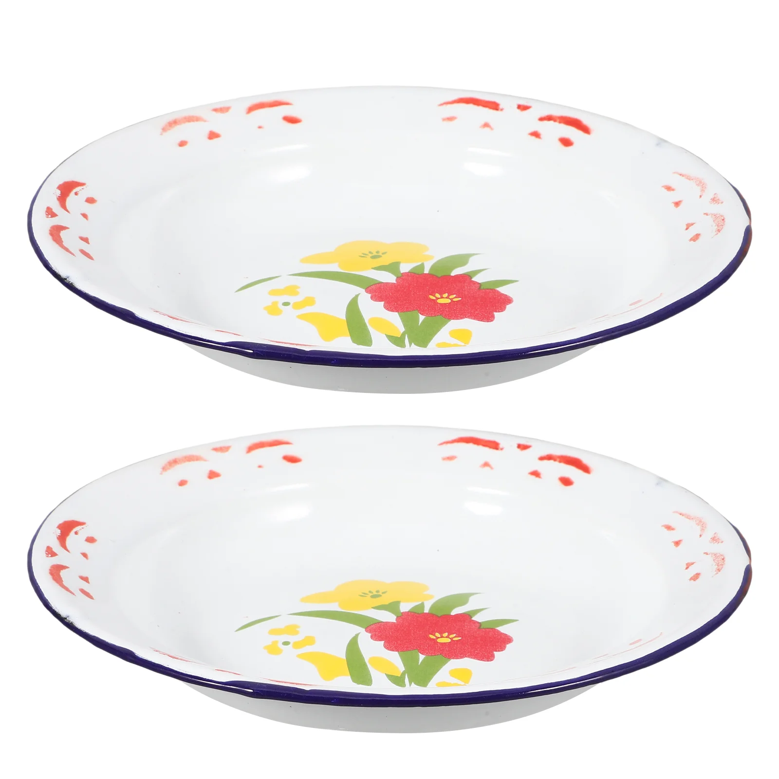 2 Pcs Enamel Plate Metal Dinner Dishes Serving Enamelware Salad Outdoor Plates Platter
2 Pcs Enamel Plate Metal Dinner Dishes Serving Enamelware Salad Outdoor Plates Platter