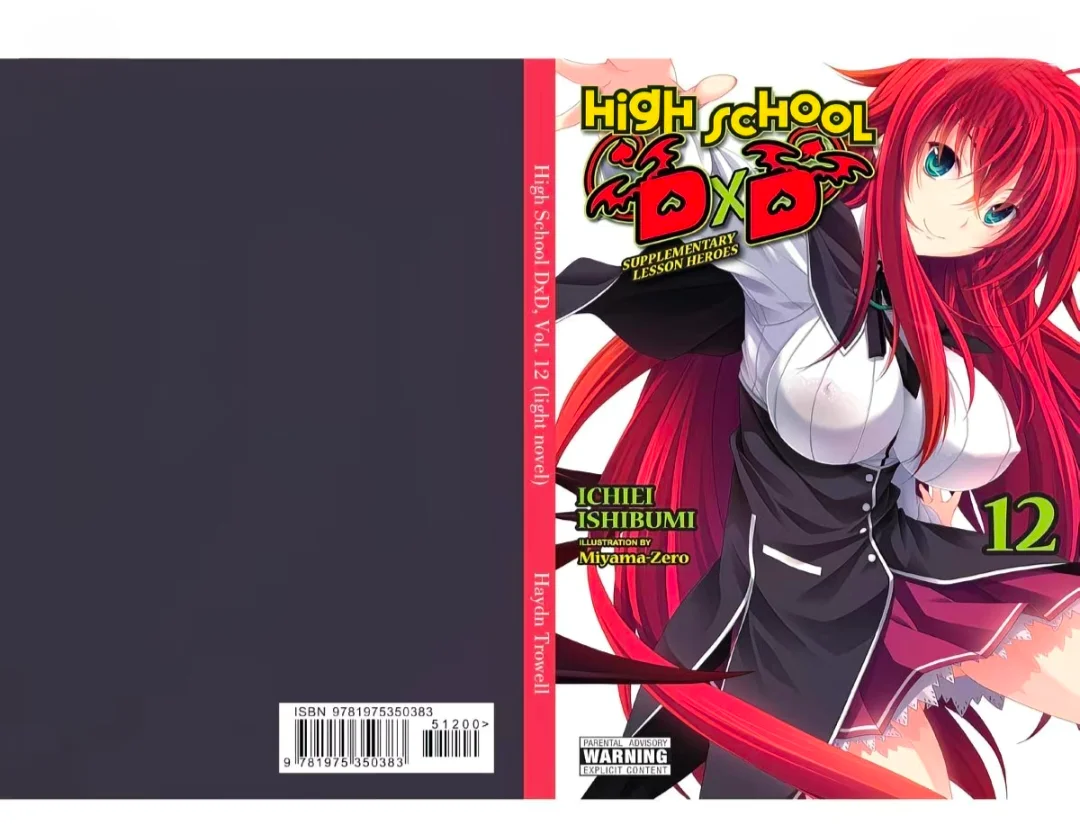High School DxD Vol. 12 (Light Novel): Supplementary Lesson Heroes by Ichiei Ishibumi - Japanese Fantasy & Action Paperback Book
High School DxD Vol. 12 (Light Novel): Supplementary Lesson Heroes by Ichiei Ishibumi - Japanese Fantasy & Action Paperback Book