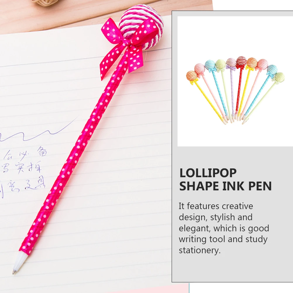 10 шт., шариковые ручки с лентой-бабочкой, форма леденца, креативные канцелярские принадлежности для письма, гладкие пластиковые ручки для студентов, офиса
10 шт., шариковые ручки с лентой-бабочкой, форма леденца, креативные канцелярские принадлежности для письма, гладкие пластиковые ручки для студентов, офиса