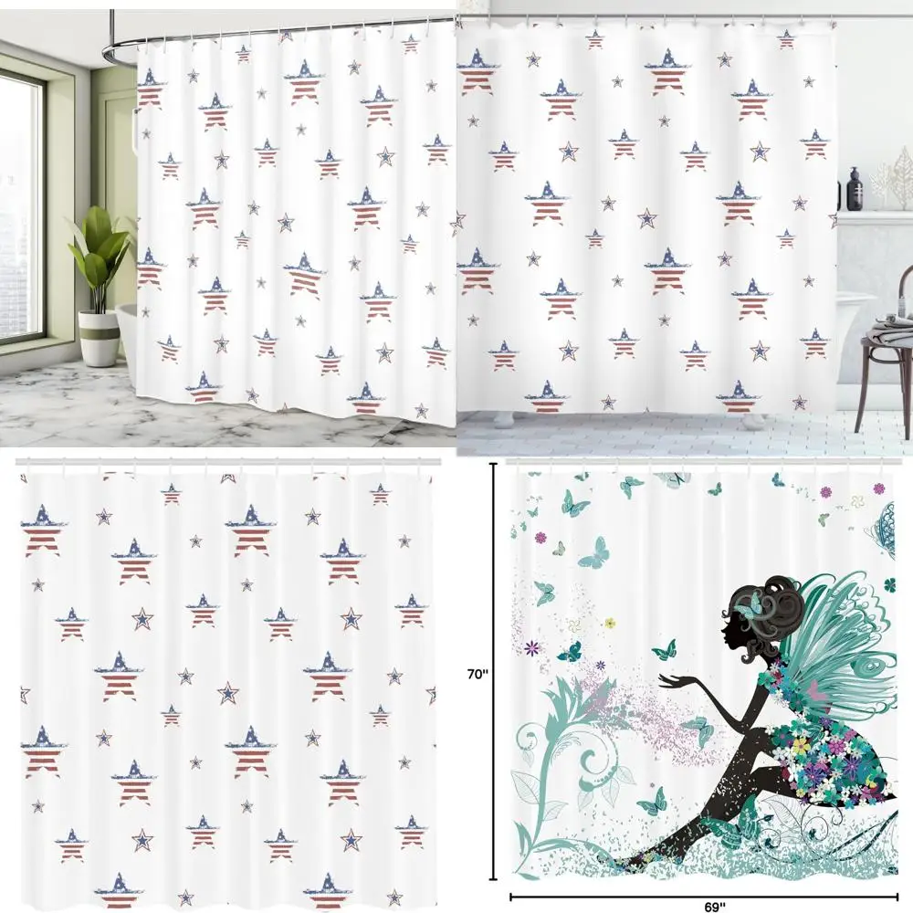 independence day shower curtain: star-scattered patriotic american flag design for bathroom decor
independence day shower curtain: star-scattered patriotic american flag design for bathroom decor
