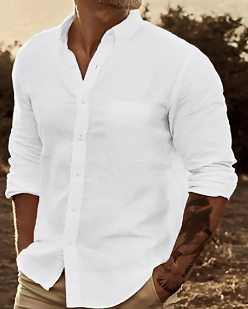 Мужская рубашка с длинным рукавом и воротником Lazy Daily Easy Free Comfortable For Relaxed Vibe Express Your Style Мужская рубашка с длинными рукавами
Мужская рубашка с длинным рукавом и воротником Lazy Daily Easy Free Comfortable For Relaxed Vibe Express Your Style Мужская рубашка с длинными рукавами