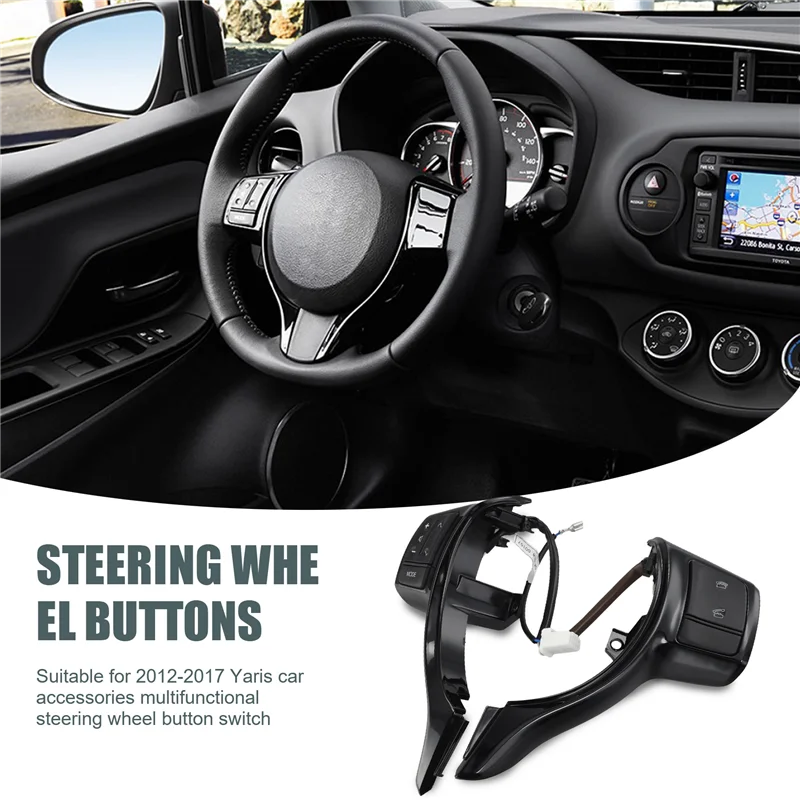 Car Multi-Function Steering Wheel Cruise Control Buttons Switch For Toyota Vitz Yaris Verso-S 2012-2017
Car Multi-Function Steering Wheel Cruise Control Buttons Switch For Toyota Vitz Yaris Verso-S 2012-2017