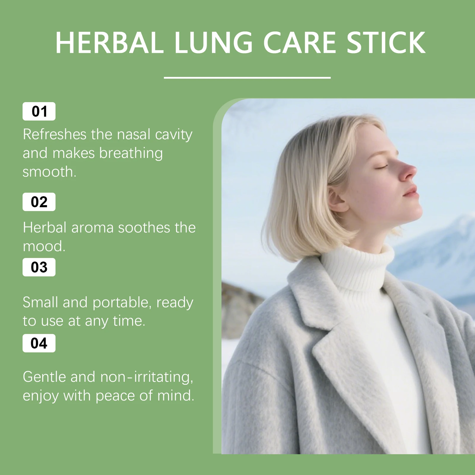 Herbal Lung Cleanse Detox Stick Repair Damaged Bronchi Moisten Lung Mucus Removal Relieve Stuffy Nose Refreshing Nasal Inhaler
Herbal Lung Cleanse Detox Stick Repair Damaged Bronchi Moisten Lung Mucus Removal Relieve Stuffy Nose Refreshing Nasal Inhaler