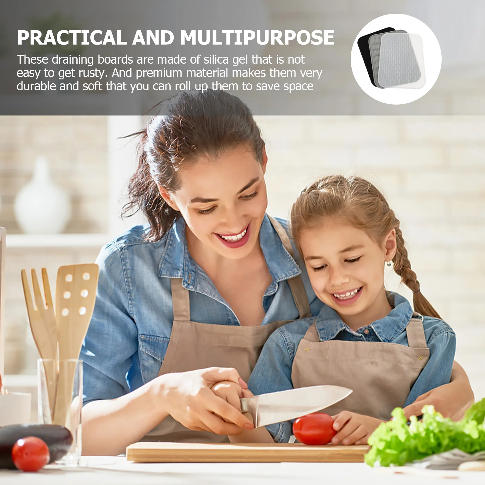 3pcs Heat Insulation Draining Mat Silicone Kitchen Drying Pad Dish Cup Drainer Practical Material Easy Clean Tidy Fruit
3pcs Heat Insulation Draining Mat Silicone Kitchen Drying Pad Dish Cup Drainer Practical Material Easy Clean Tidy Fruit