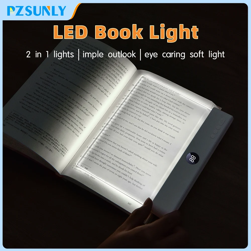 LED Reading Light Rechargeable Clear LED Flat Book Light Eye Protection 3 Color Timer Reading Lamp Bed Bedroom Night Light
LED Reading Light Rechargeable Clear LED Flat Book Light Eye Protection 3 Color Timer Reading Lamp Bed Bedroom Night Light