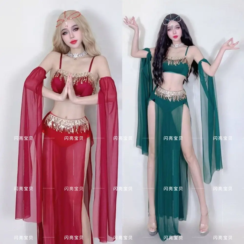 Exotic Sensuality DJ Sequin Fringe Steel Tube Belly Dance Erotic Red Long Dress DS Performance Outfit Set
Exotic Sensuality DJ Sequin Fringe Steel Tube Belly Dance Erotic Red Long Dress DS Performance Outfit Set