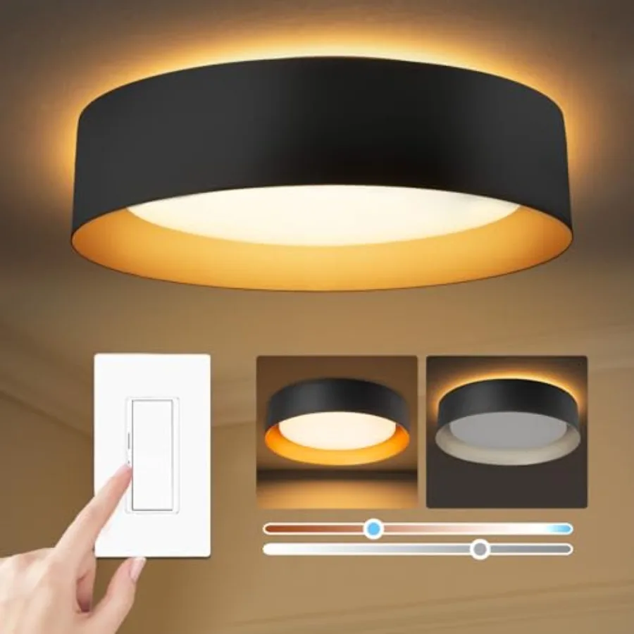Flush Mount Ceiling Light, 12.5 inch LED Ceiling with,,24W/2700K/3000K/4000K/5000K/6000K/5CCT Selectable, Light Fixtures Ceilin
Flush Mount Ceiling Light, 12.5 inch LED Ceiling with,,24W/2700K/3000K/4000K/5000K/6000K/5CCT Selectable, Light Fixtures Ceilin