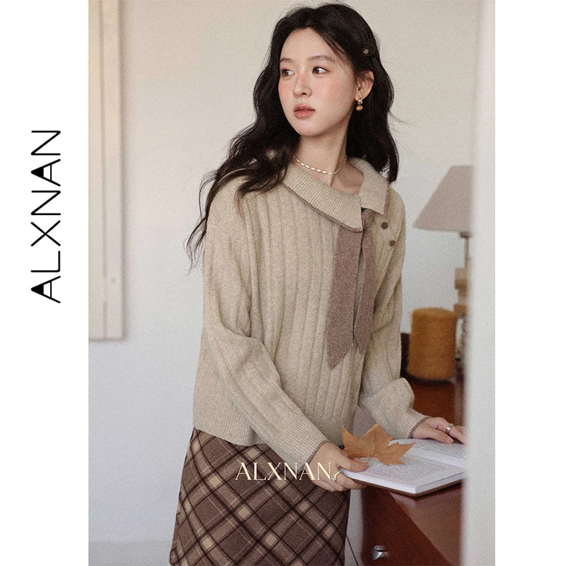 ALXNAN Women's Sweater Korean Style Loose Knit Pullover Autumn Winter Warm Oatmeal Latte Oversized Jumper Ladies Tops L60012
ALXNAN Women's Sweater Korean Style Loose Knit Pullover Autumn Winter Warm Oatmeal Latte Oversized Jumper Ladies Tops L60012