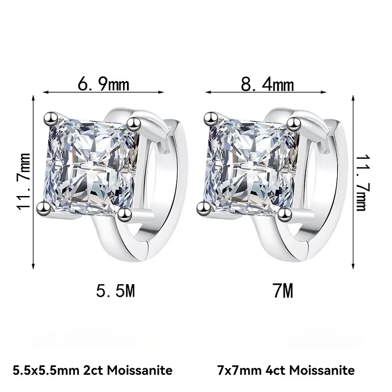 Luxury 2ct&4ct Moissanite Stud Earrings for Women - 925 Sterling Silver Sparkling Ear Earrings& Wedding Anniversary Jewelry Gift
Luxury 2ct&4ct Moissanite Stud Earrings for Women - 925 Sterling Silver Sparkling Ear Earrings& Wedding Anniversary Jewelry Gift