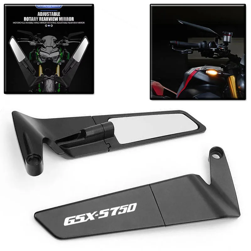 For SUZUKI GSXS750 Motorcycle Accessories CNC aluminum Mirror Stealth Winglets Rearview Mirrors
For SUZUKI GSXS750 Motorcycle Accessories CNC aluminum Mirror Stealth Winglets Rearview Mirrors