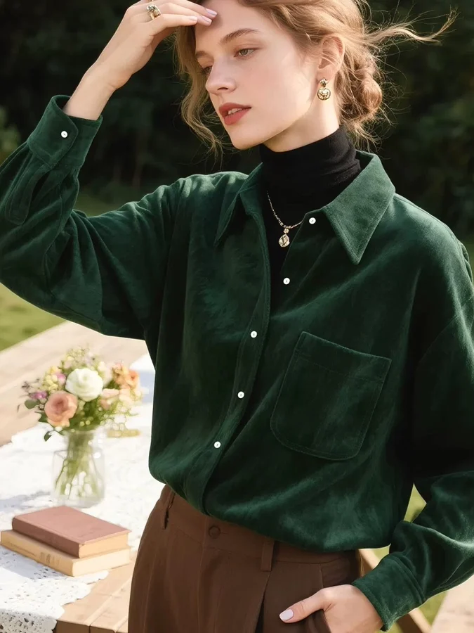 Corduroy irt Long Sve Casual Workwear Sle ket Design Youth Faion Loose Fit Warmth Mens irt Classic Sle
Corduroy irt Long Sve Casual Workwear Sle ket Design Youth Faion Loose Fit Warmth Mens irt Classic Sle