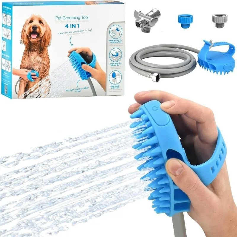 Best-selling pet bathing gadget - Dog massage brush with silicone massage shower head
Best-selling pet bathing gadget - Dog massage brush with silicone massage shower head