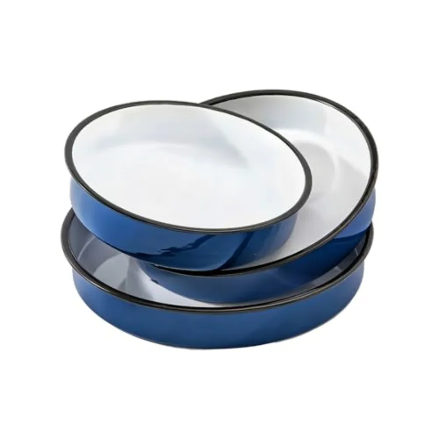3-Pack Enamel Roasting and Baking Pan Set 10/12/14 Inch Round Cake Pans, High Temperature Resistant Baking Dishes for Turkey Pi
3-Pack Enamel Roasting and Baking Pan Set 10/12/14 Inch Round Cake Pans, High Temperature Resistant Baking Dishes for Turkey Pi