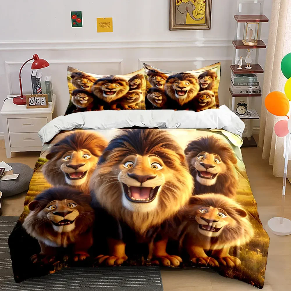 Lion Family Decorative Set Soft Comfortable Duvet Cover Bedding Set Included 1*Duvet Cover & 2*Pillowcases, gift
Lion Family Decorative Set Soft Comfortable Duvet Cover Bedding Set Included 1*Duvet Cover & 2*Pillowcases, gift