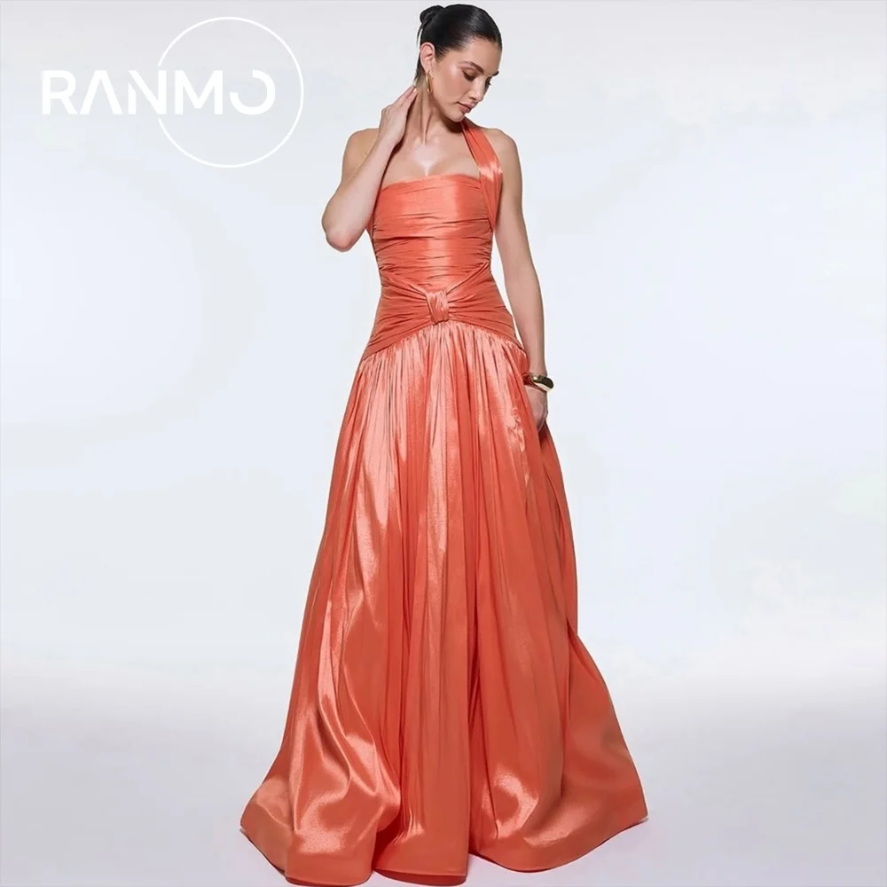 Ranmo Customized Elegant Halter A-line Wedding Party Dress Backles Pleat Exquisite Classic Saudi Floor Length Evening Dress 2026
Ranmo Customized Elegant Halter A-line Wedding Party Dress Backles Pleat Exquisite Classic Saudi Floor Length Evening Dress 2026