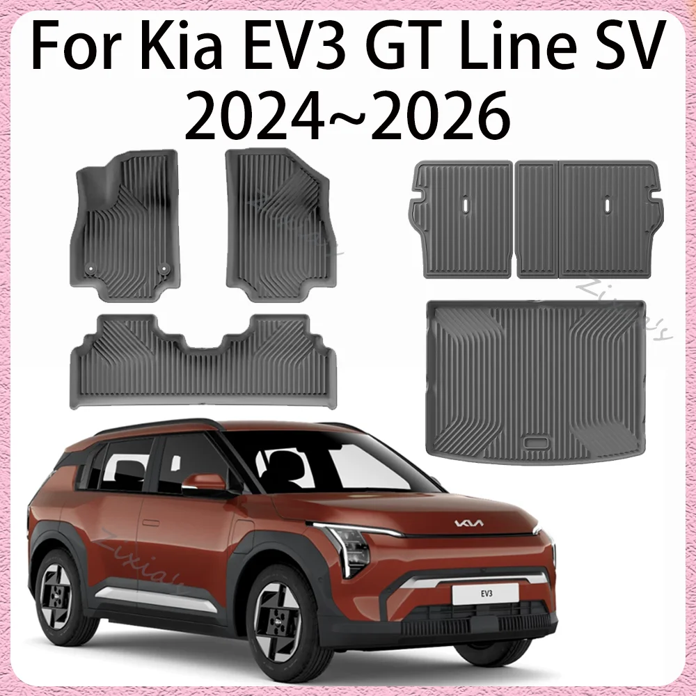 Для Kia EV3 GT Line SV 2024~2026 2025 (левый руль) — Комплект аксессуаров для интерьера: коврики TPE для пола, коврик для багажника, накладка на спинку сиденья, защита сидений.
Для Kia EV3 GT Line SV 2024~2026 2025 (левый руль) — Комплект аксессуаров для интерьера: коврики TPE для пола, коврик для багажника, накладка на спинку сиденья, защита сидений.