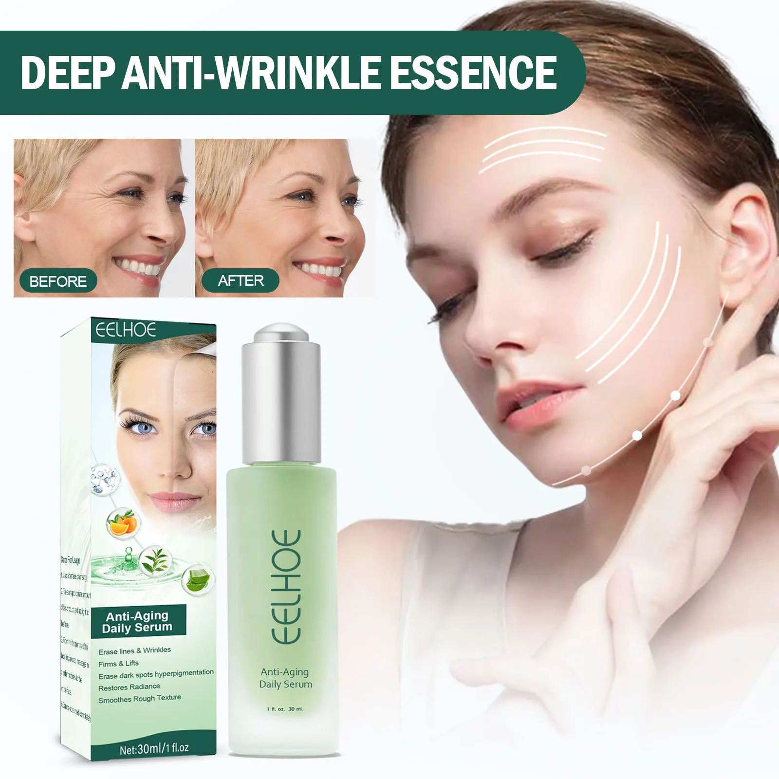 3pcs Deep Anti-Wrinkle Essence Anti-aging Lift & Firm for Sensitive SkinRelieve Fine Lines & Dark CirclesMoisturize Skin Care
3pcs Deep Anti-Wrinkle Essence Anti-aging Lift & Firm for Sensitive SkinRelieve Fine Lines & Dark CirclesMoisturize Skin Care