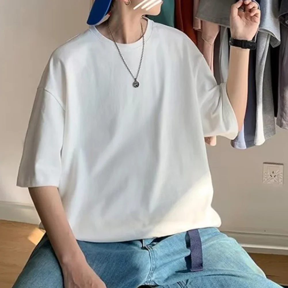 Fashion Vacation T-Shirt Tops Men O Neck Oversized Solid T Shirt Summer Casual Wear Tee Comfortable Loose Tops Male
Fashion Vacation T-Shirt Tops Men O Neck Oversized Solid T Shirt Summer Casual Wear Tee Comfortable Loose Tops Male