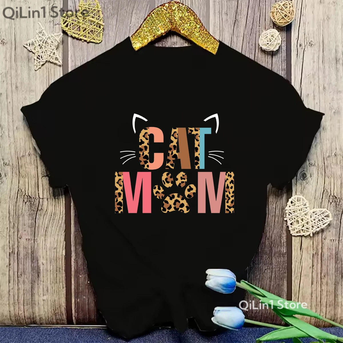 Leopard Cat Mom Cat'S Paw Graphic Printed Tshirt Women'S Clothing Mother'S Day Gifts T Shirt Femme Funny Solid T-Shirt Femme
Leopard Cat Mom Cat'S Paw Graphic Printed Tshirt Women'S Clothing Mother'S Day Gifts T Shirt Femme Funny Solid T-Shirt Femme