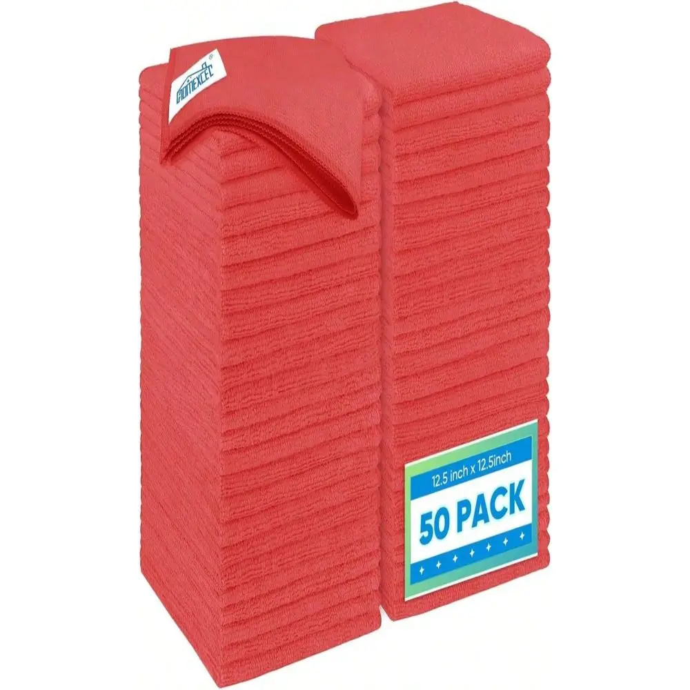 Red Microfiber Cleaning Cloth 50 Pack, 12.5 X 12.5 Inch Microfiber Towels For , Ultra Absorbent Car Washing Cloth, Lint Fre
Red Microfiber Cleaning Cloth 50 Pack, 12.5 X 12.5 Inch Microfiber Towels For , Ultra Absorbent Car Washing Cloth, Lint Fre