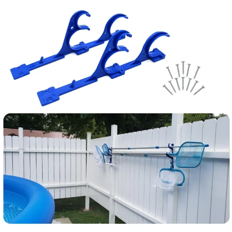 2Pcs Outdoor Pole Hanger Swimming Pool Stick Hook Plastic Telescopic Rod Holder with Screws for Net Brushes Garden Hoses
2Pcs Outdoor Pole Hanger Swimming Pool Stick Hook Plastic Telescopic Rod Holder with Screws for Net Brushes Garden Hoses