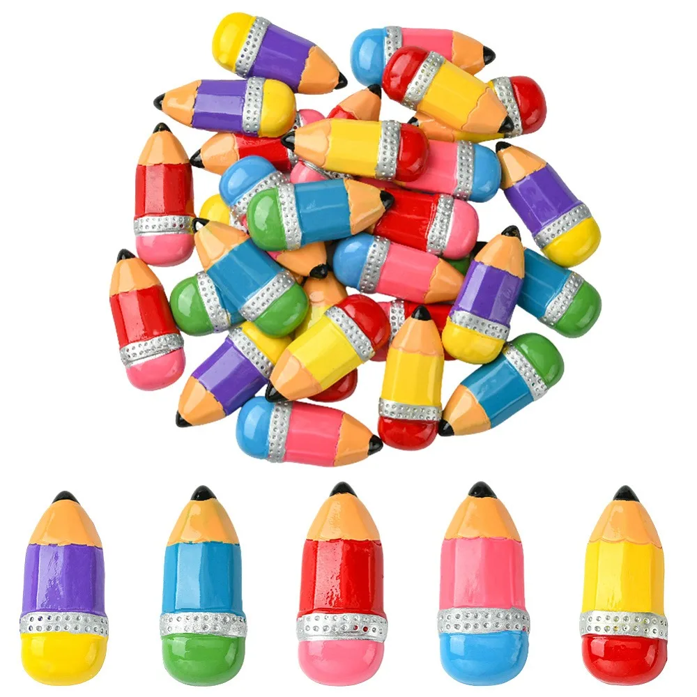 30Pcs 5 Colors Opaque Resin Cabochons Pencil Mixed Color 37x17x7mm 6pcs/color
30Pcs 5 Colors Opaque Resin Cabochons Pencil Mixed Color 37x17x7mm 6pcs/color