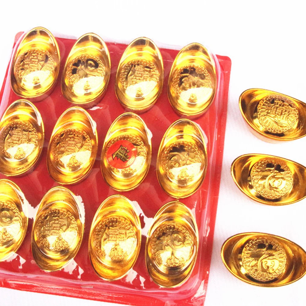 12 Pcs Mini PlasticGold Ingot Decoration Non Fading Desktop nament Retro Style Craft Decor Home Accessories
12 Pcs Mini PlasticGold Ingot Decoration Non Fading Desktop nament Retro Style Craft Decor Home Accessories