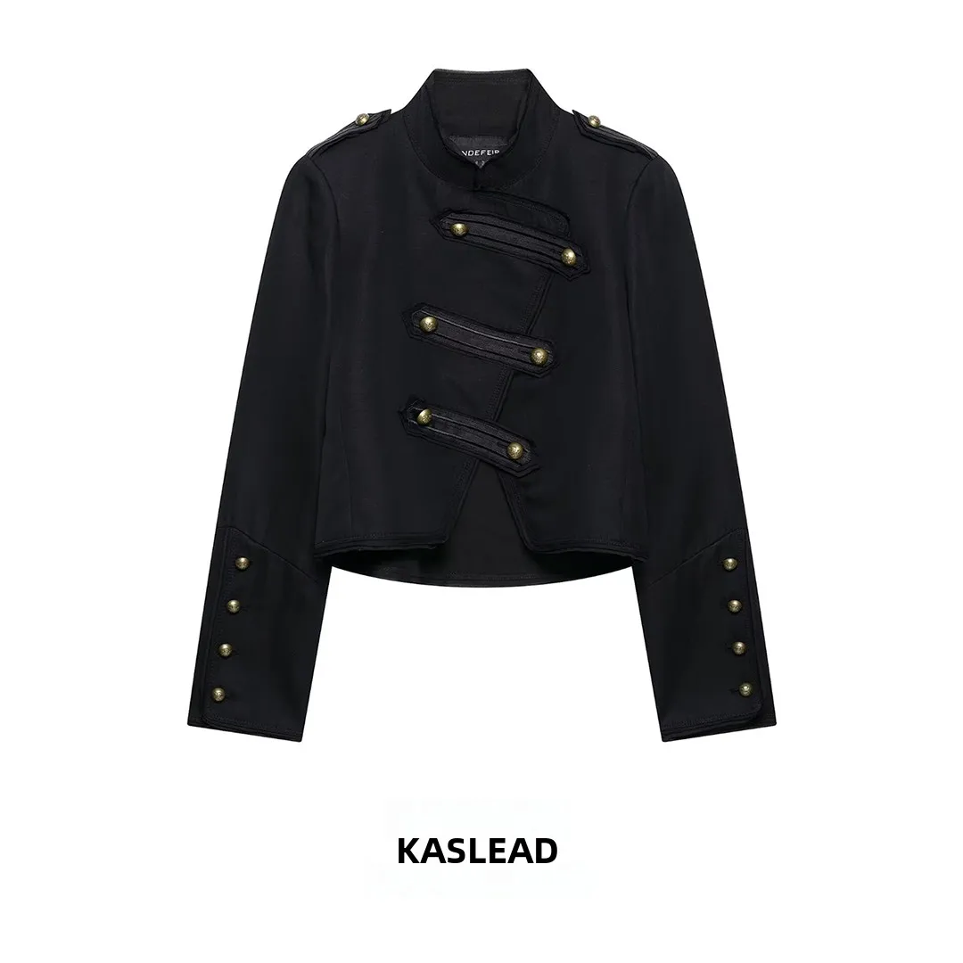 KASLEAD New Women's Fashionable Knot Button Jacket Slimming Polyester Fiber Long Sleeve Short Coat Stylish Summer Outerwear
KASLEAD New Women's Fashionable Knot Button Jacket Slimming Polyester Fiber Long Sleeve Short Coat Stylish Summer Outerwear