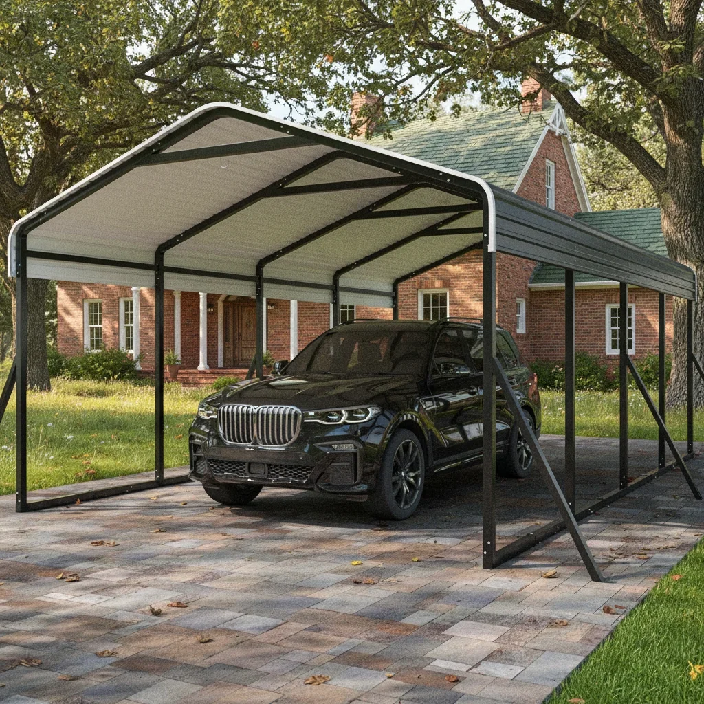 12x20 FT Heavy Duty Metal Carport Galvanized All-Weather Car Shelter Outdoor Garage for Car Boat Tractor Custom
12x20 FT Heavy Duty Metal Carport Galvanized All-Weather Car Shelter Outdoor Garage for Car Boat Tractor Custom
