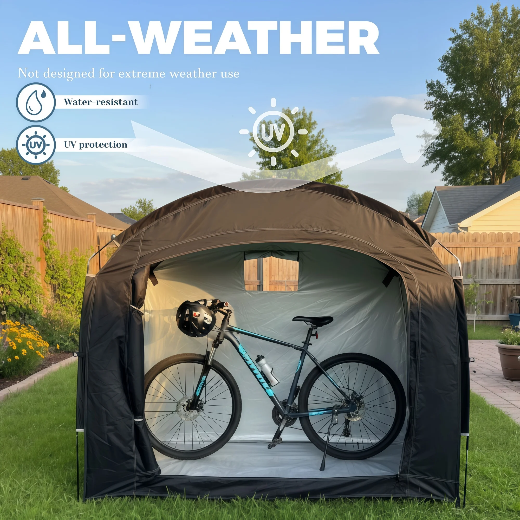 Портативный уличный тент-укрытие для велосипеда с утолщенной тканью Оксфорд для путешествий, походов и велоспорта
Портативный уличный тент-укрытие для велосипеда с утолщенной тканью Оксфорд для путешествий, походов и велоспорта