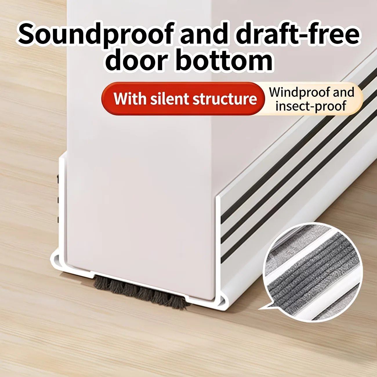 1PC 93cm/36.61inch Door Bottom Seal Door Bottom Sealing Strip Thickened Wool Strip Door Stop Sound Insulation Strip Reduces Nois
1PC 93cm/36.61inch Door Bottom Seal Door Bottom Sealing Strip Thickened Wool Strip Door Stop Sound Insulation Strip Reduces Nois
