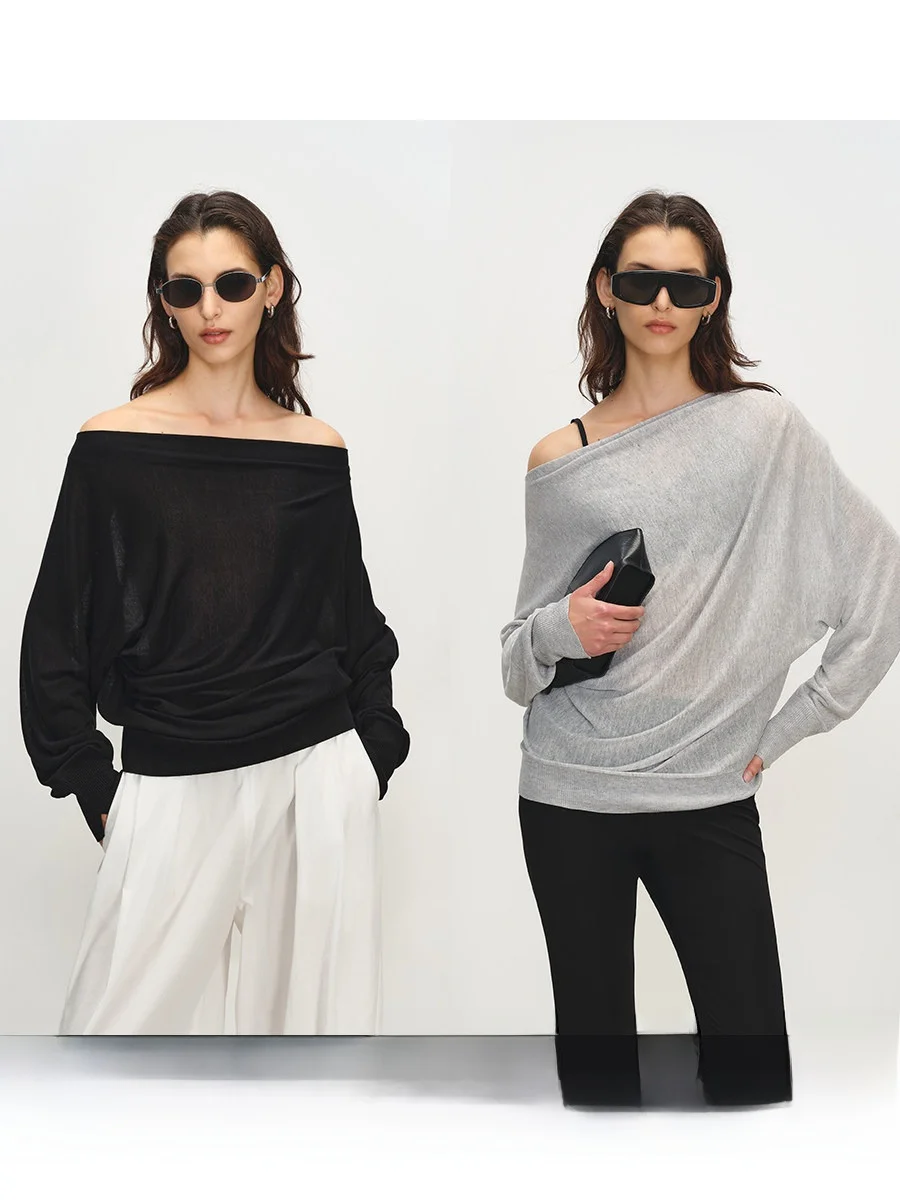 MSBEAST Gold Luxury Lyocell Linen Yarn One-Shoulder Slouchy Knitted Long Sleeve Top Women's Loose Fit Asymmetric Design
MSBEAST Gold Luxury Lyocell Linen Yarn One-Shoulder Slouchy Knitted Long Sleeve Top Women's Loose Fit Asymmetric Design