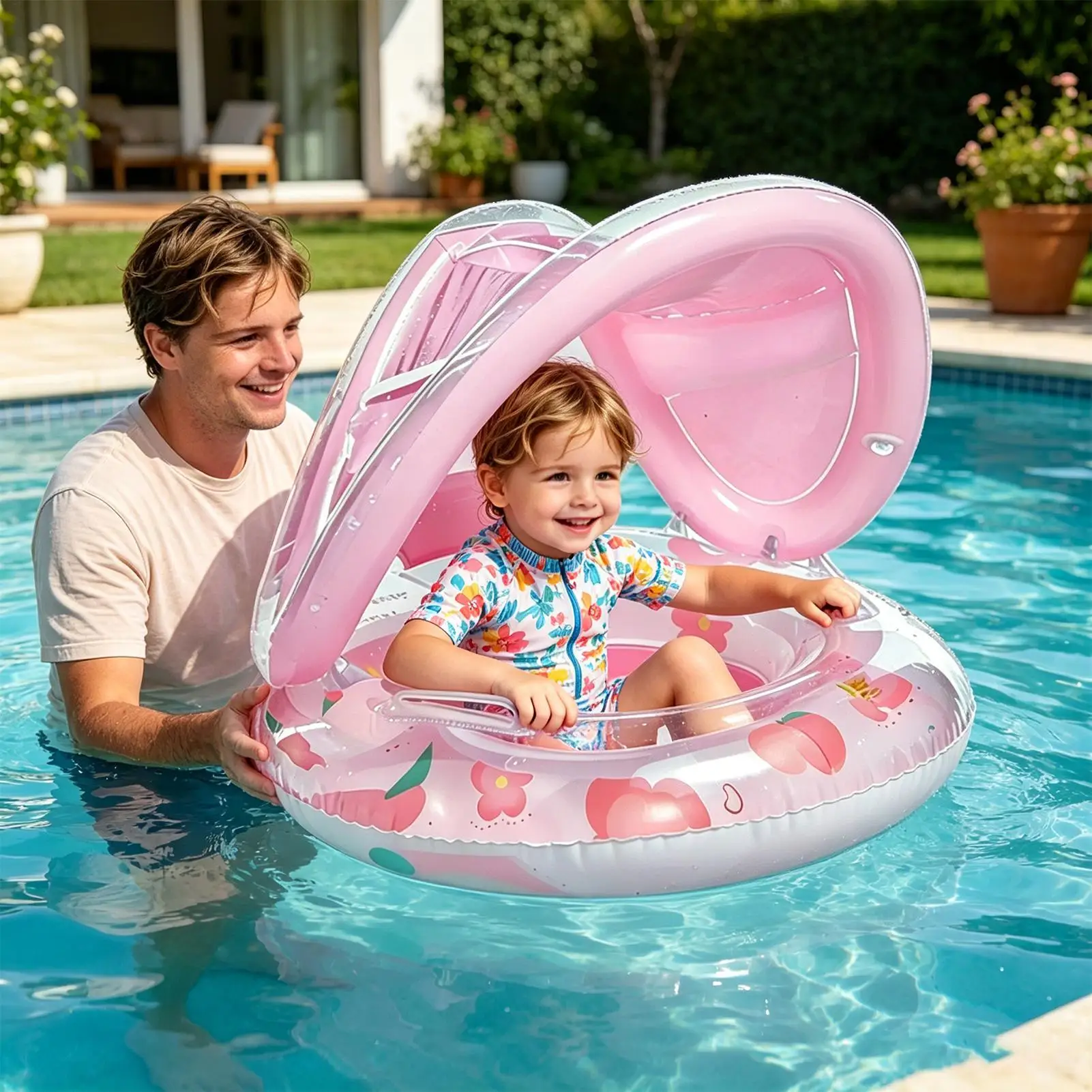 Kids Float Inflatable Floating Sun Protection Boys Girls Swimming Pool Floats with Sunshade for Summer Lake River Party Camping
Kids Float Inflatable Floating Sun Protection Boys Girls Swimming Pool Floats with Sunshade for Summer Lake River Party Camping