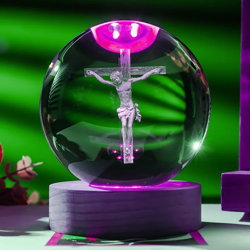 1 ночник с хрустальным шаром и 3D-гравировкой, с деревянным основанием - питание от USB, излучающий теплый свет, особенный п.
1 ночник с хрустальным шаром и 3D-гравировкой, с деревянным основанием - питание от USB, излучающий теплый свет, особенный п.