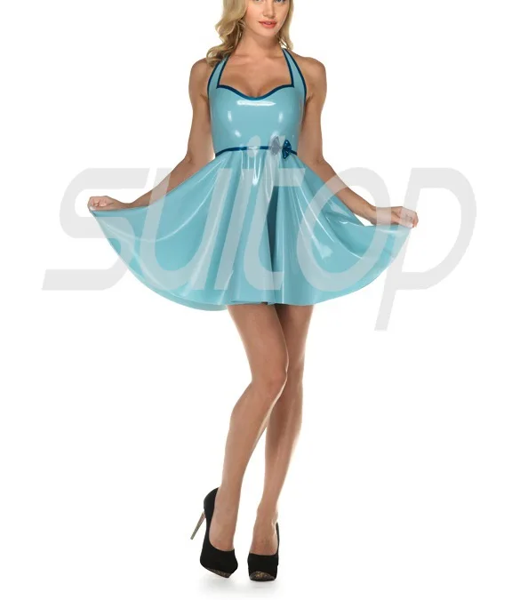 Rubber Latex mini dress Suitop in skye blue and blue (no zip ) + Silicone outside
Rubber Latex mini dress Suitop in skye blue and blue (no zip ) + Silicone outside