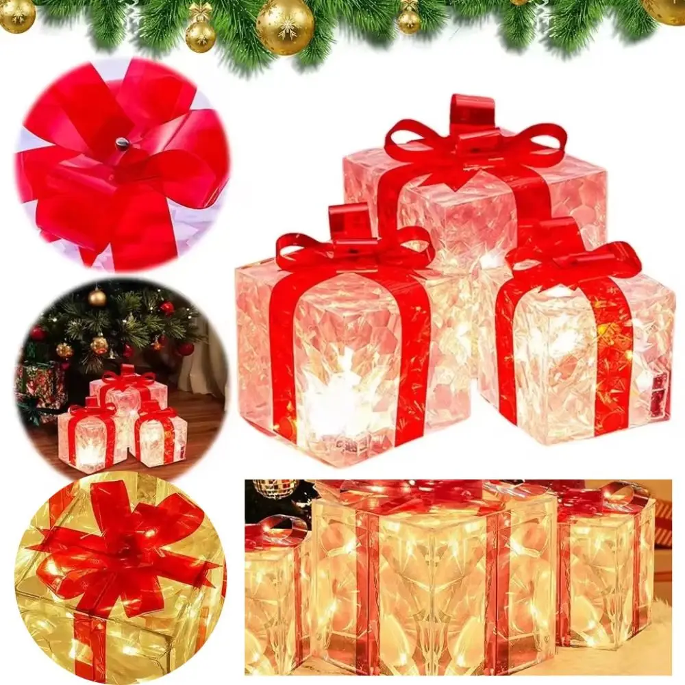With Bow Christmas Gift Boxes Waterproof Bow-Tie Decor Lighted Present Boxes LED String Lights Fairy String Lights
With Bow Christmas Gift Boxes Waterproof Bow-Tie Decor Lighted Present Boxes LED String Lights Fairy String Lights