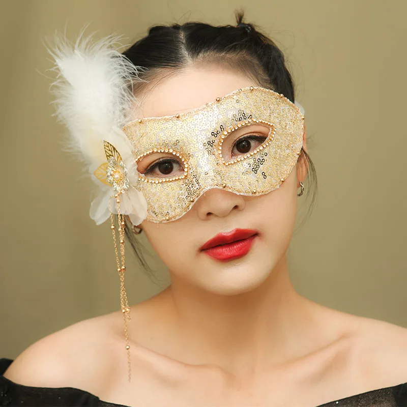Halloween Mask Golden Sequins Feather Tassel Masquerade Party Birthday Bar Bridal
Halloween Mask Golden Sequins Feather Tassel Masquerade Party Birthday Bar Bridal