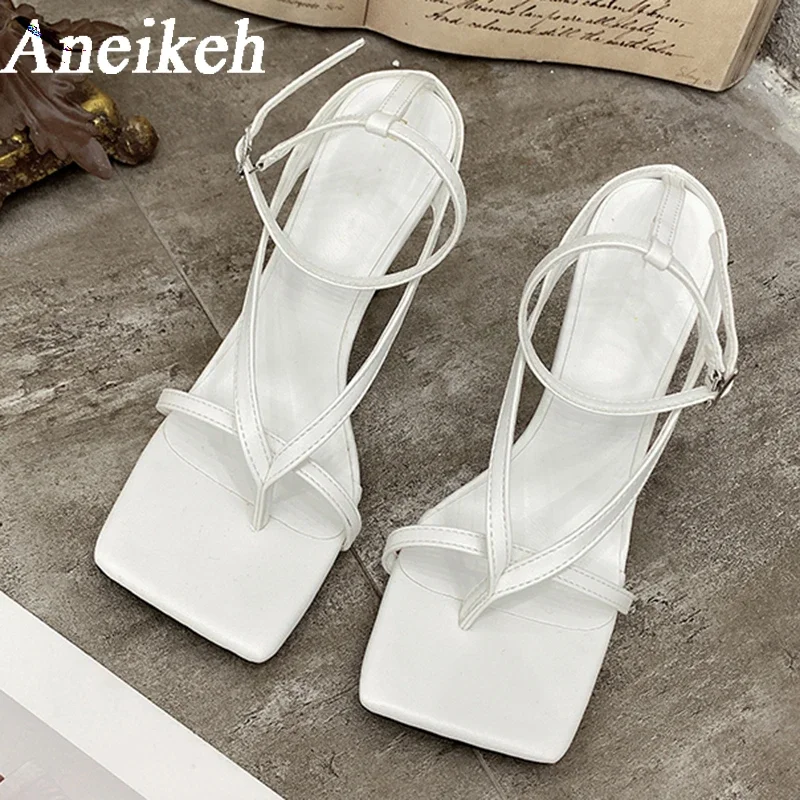 Aneikeh 2025 Fashion Square Pinch Toe Summer Sandal Women Narrow Band Ankle Buckle Strap Stiletto Heels Shoes Zapatillas Mujer
Aneikeh 2025 Fashion Square Pinch Toe Summer Sandal Women Narrow Band Ankle Buckle Strap Stiletto Heels Shoes Zapatillas Mujer