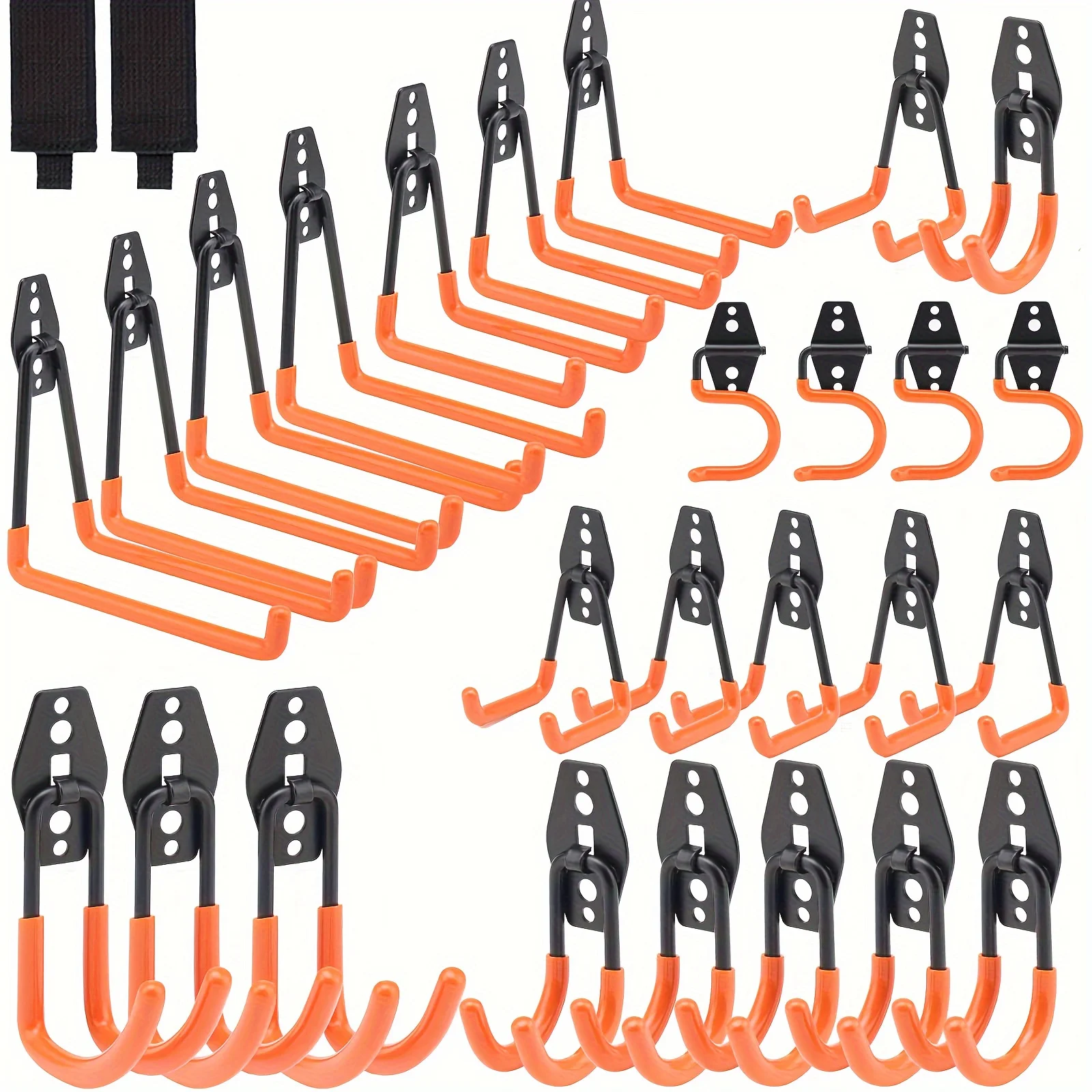 Upgrade 28 Pack Heavy Duty Garage Hooks With Mop Broom Holder, Garage Storage, Wall Mounted Double Utility Hooks, Garage Organization And Tool Hanger For Garden Tools, Ladder, Bicycle (Orange)
Upgrade 28 Pack Heavy Duty Garage Hooks With Mop Broom Holder, Garage Storage, Wall Mounted Double Utility Hooks, Garage Organization And Tool Hanger For Garden Tools, Ladder, Bicycle (Orange)